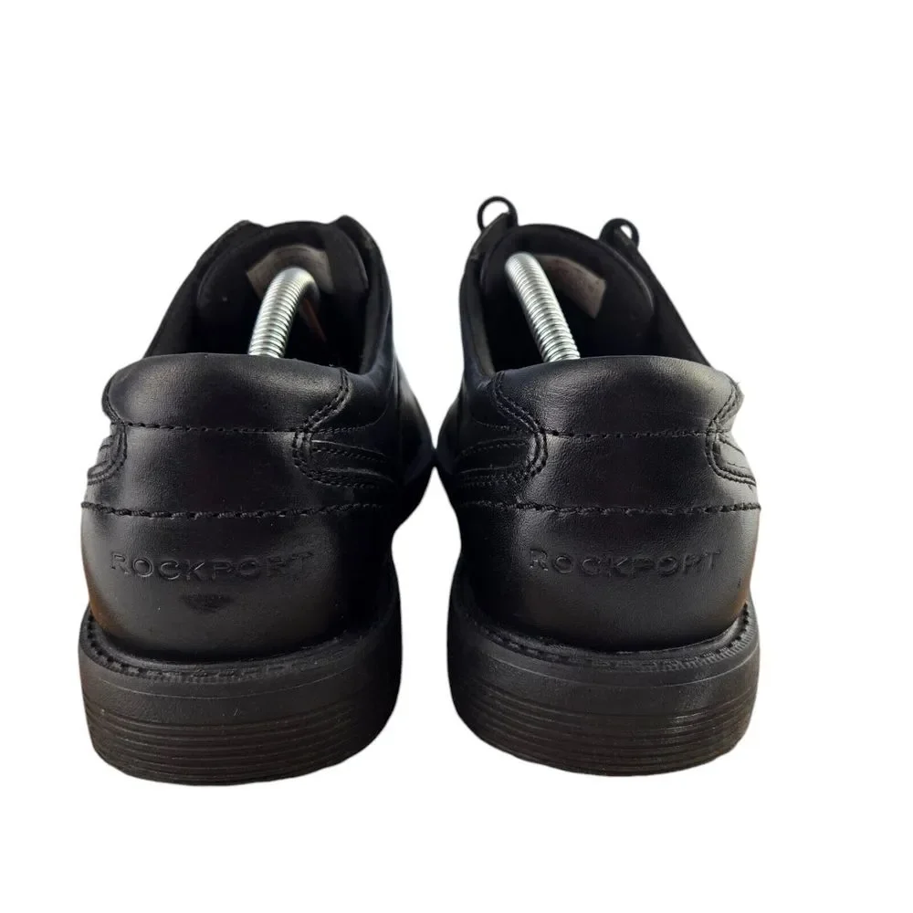 Rockport Leader 2 A13013 Mens 11.5 Black Letaher lace Up Square Apron Toe Oxford